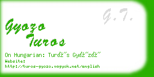 gyozo turos business card